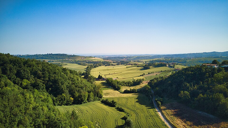 Typische Landschaft im Piemont