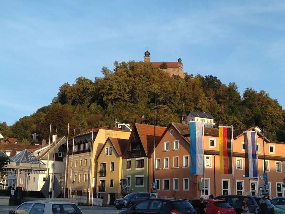 Kulmbach Blick zur Plassenburg