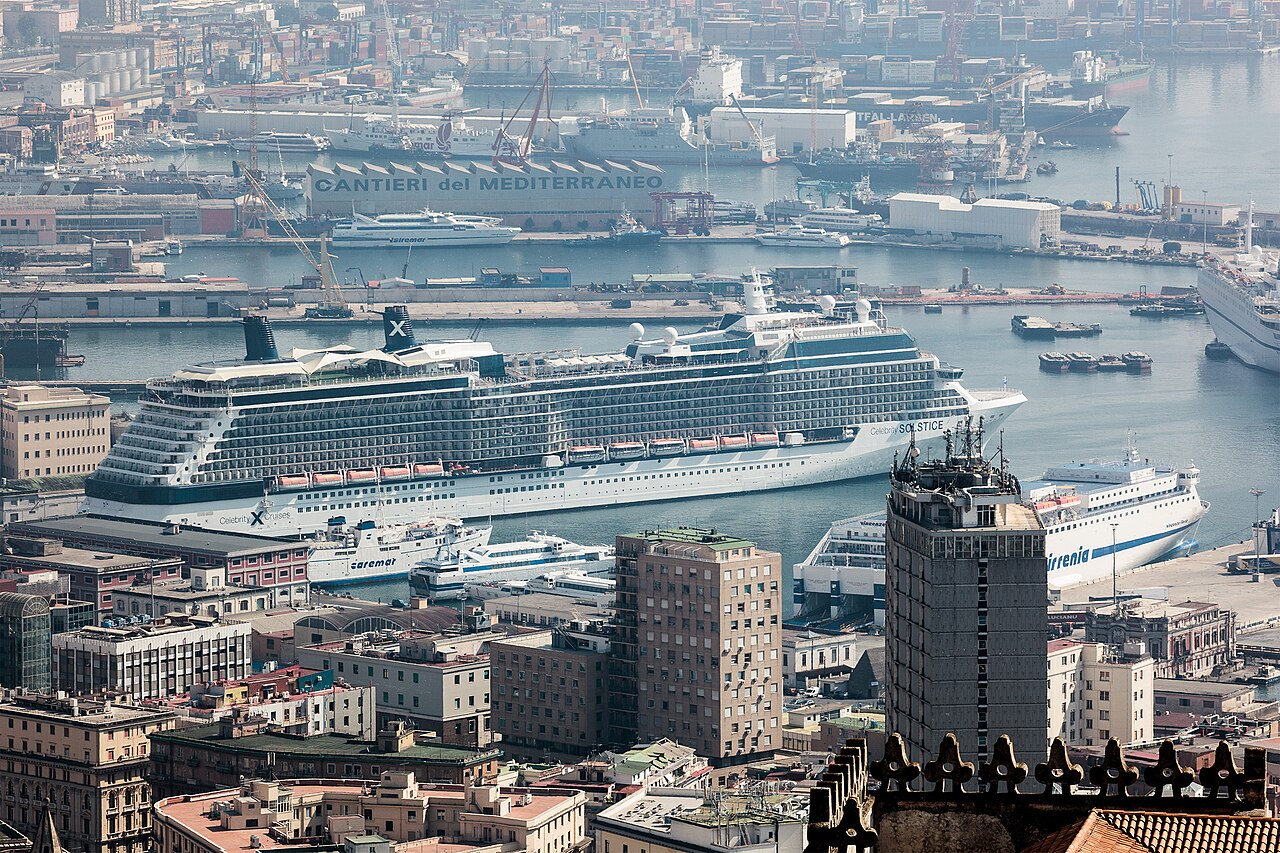 Cruise ship in Naples