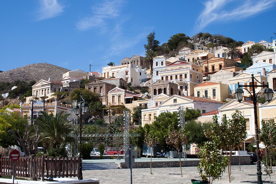 Neoclassical houses in Symi