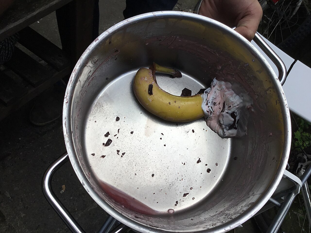 Banane und Eis