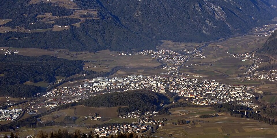 Bruneck vom Kronplatzgipfel