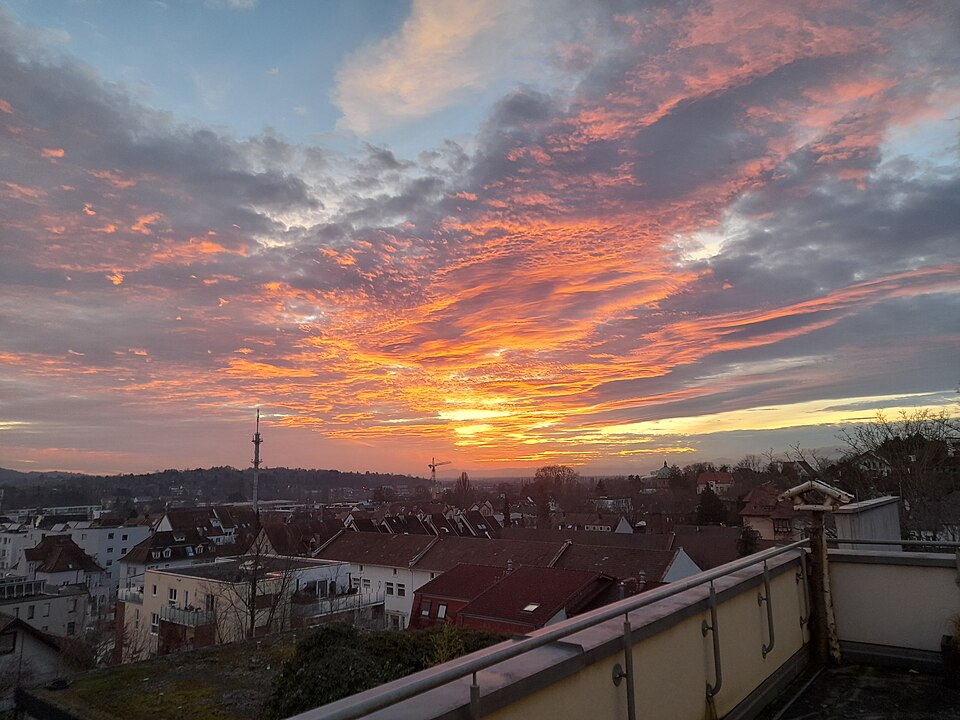 Sonnenuntergang in Lahr